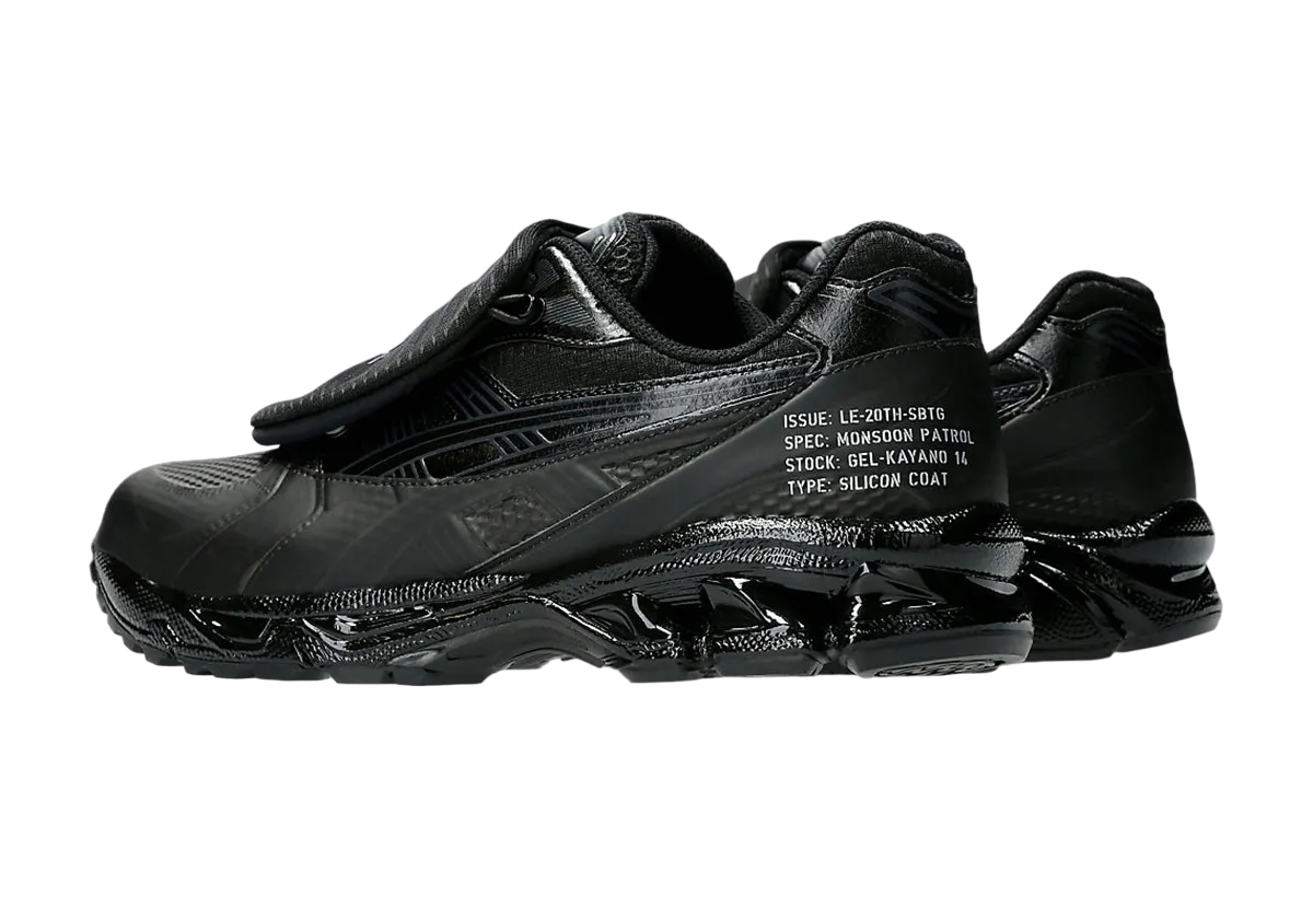 SBTG x Asics Gel Kayano 14 Monsoon Patroi Black