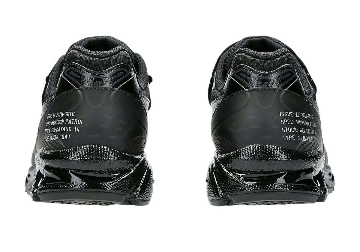 SBTG x Asics Gel Kayano 14 Monsoon Patroi Black