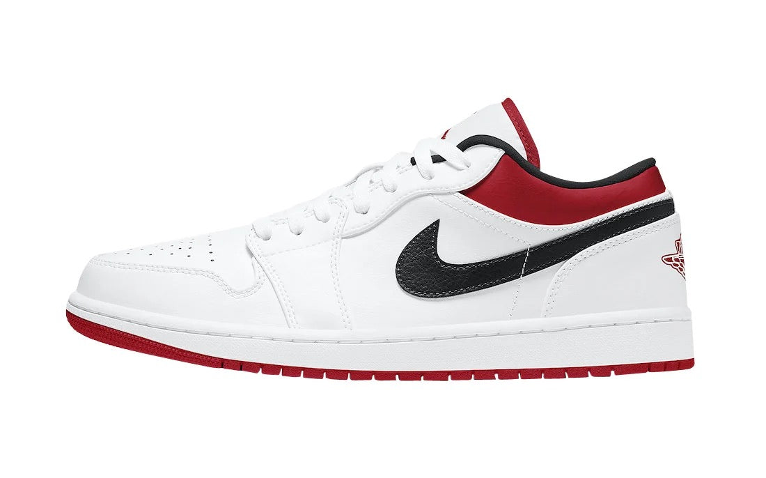 Air Jordan 1 Low White University Red Black