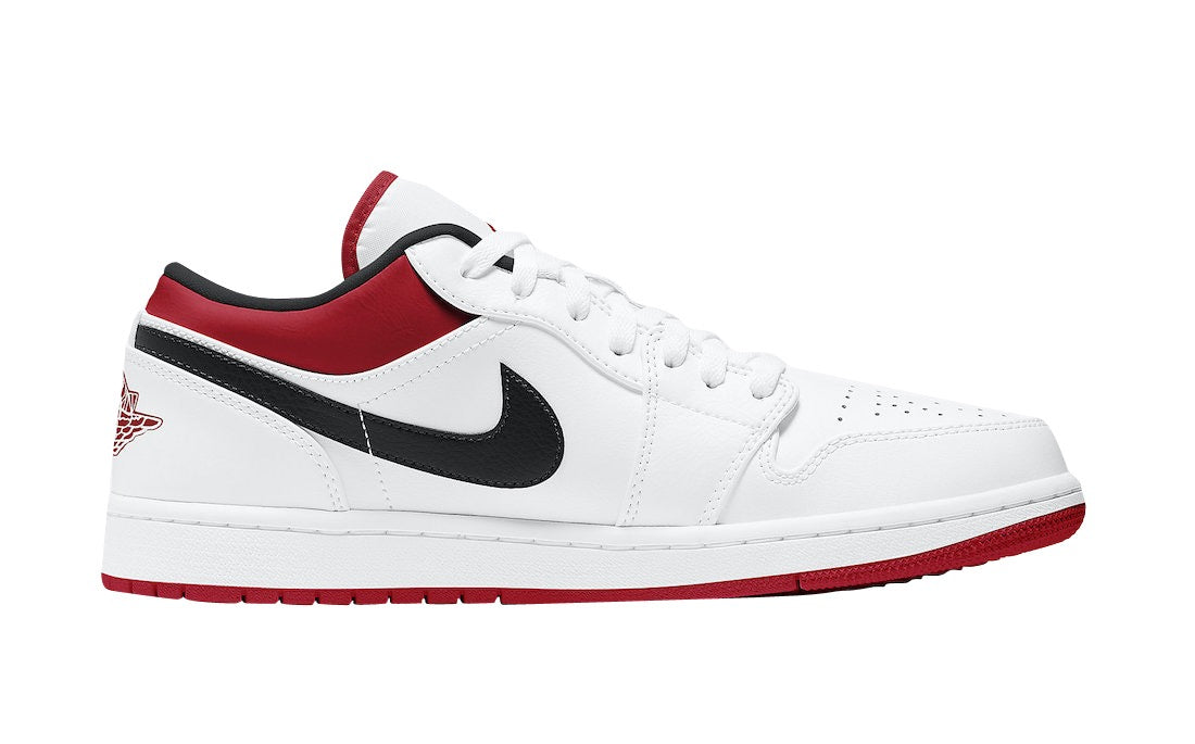 Air Jordan 1 Low White University Red Black