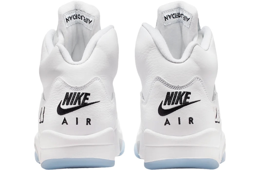 Air Jordan 5 White / Black / Metallic Silver