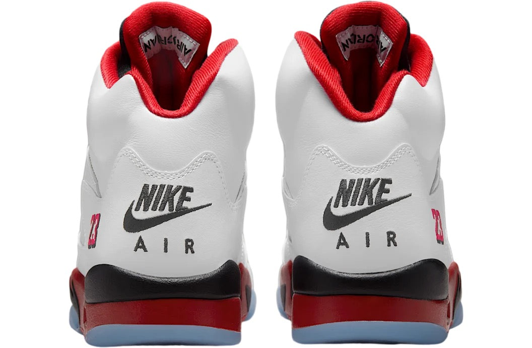 Air Jordan 5 Fire Red Black Tongue White / Fire Red