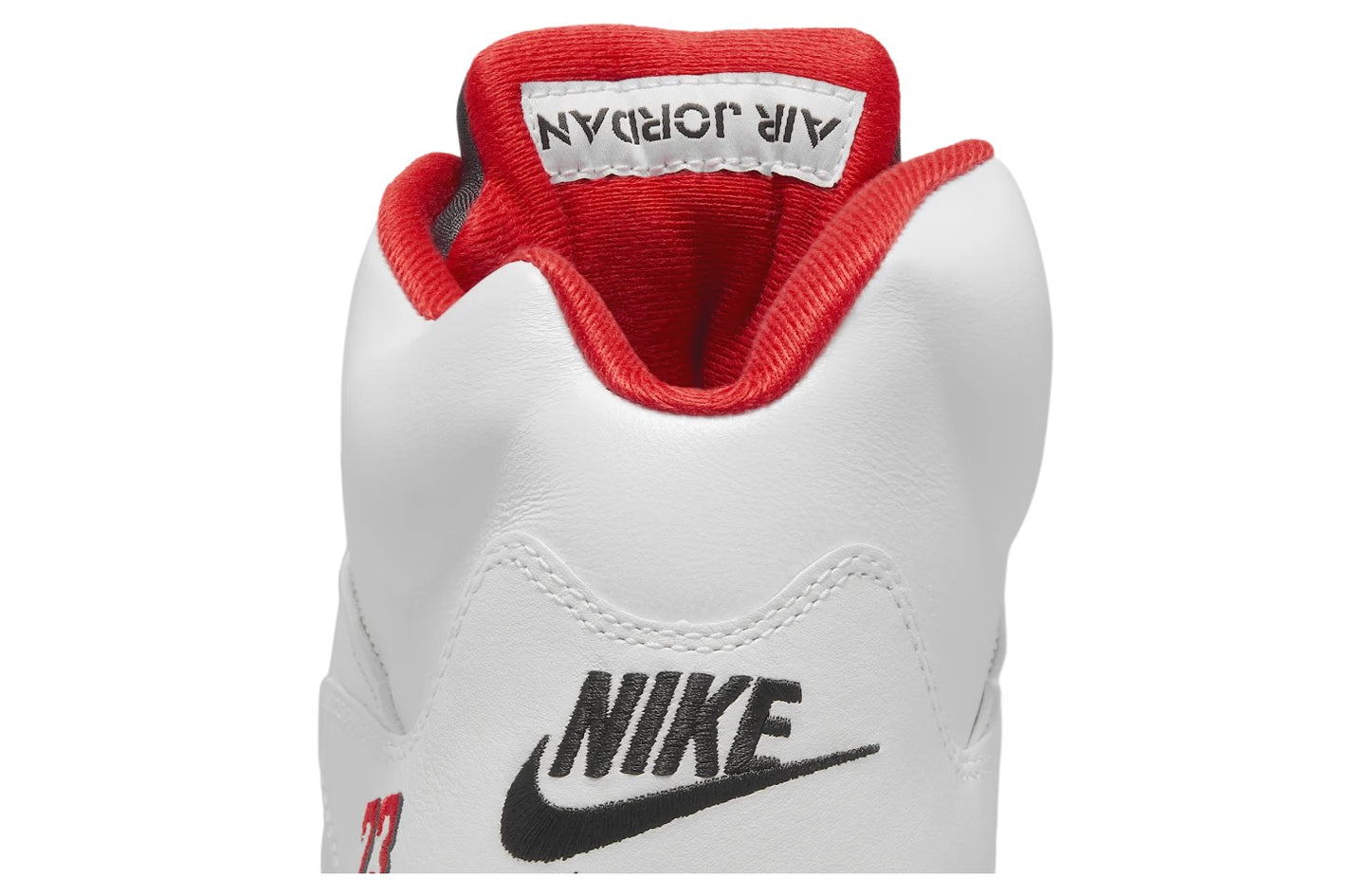 Air Jordan 5 Fire Red Black Tongue White / Fire Red