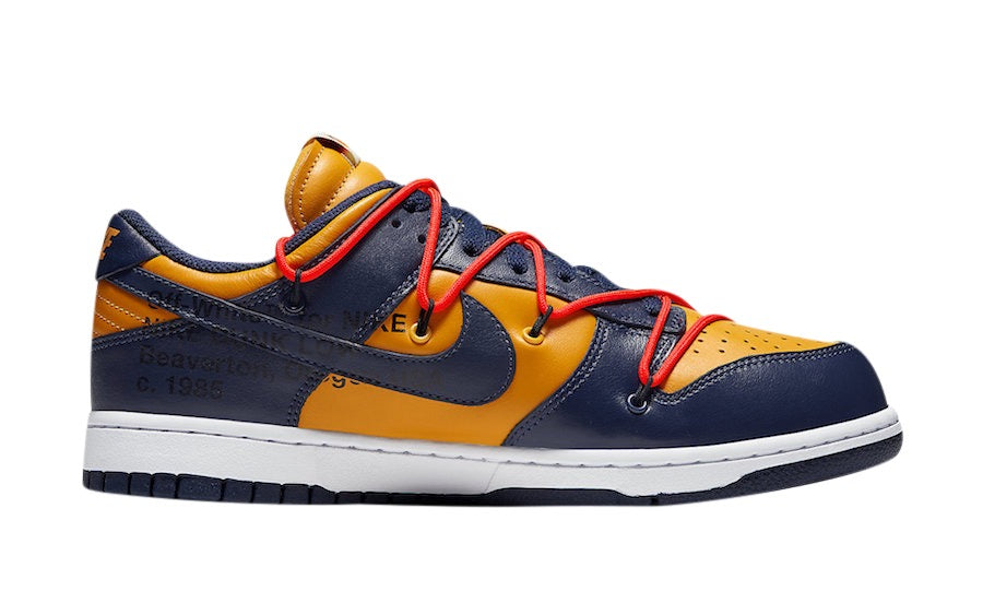 Off-White x Nike Dunk Low University Gold