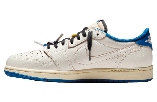 Travis Scott x Fragment Air Jordan 1 Low Sail / Military Blue