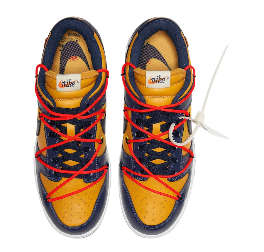 Off-White x Nike Dunk Low University Gold