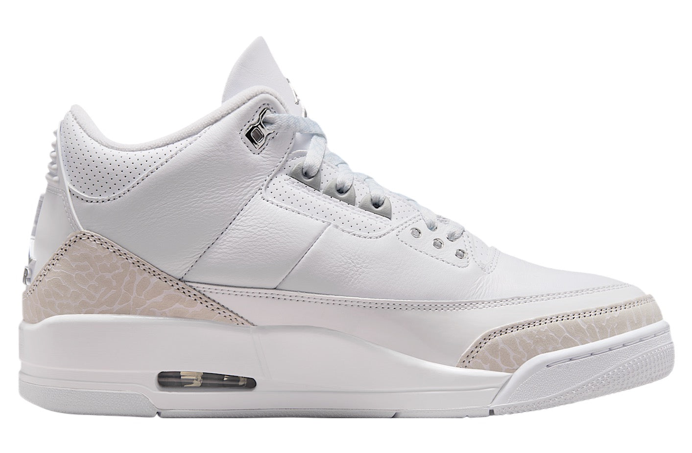 Air Jordan 3 Pure Money White / Metallic Silver