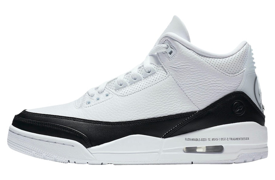 fragment x Air Jordan 3 White Black